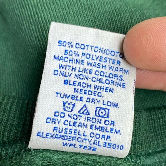 Vintage Russell Athletic Green University Of Alberta Crew Neck Sweatshirt XL - Picture 4 of 16